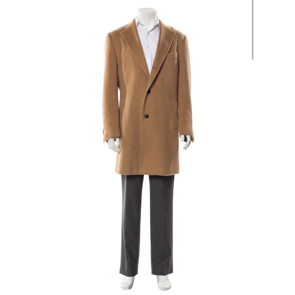 Suitsupply‎ Vicenza 100% Camel Hair Overcoat Colombo Tan Mens 42 J455I
